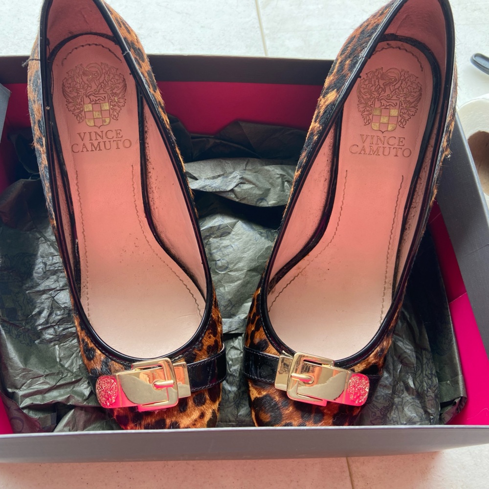 Vince Camuto Leopard Wedge
